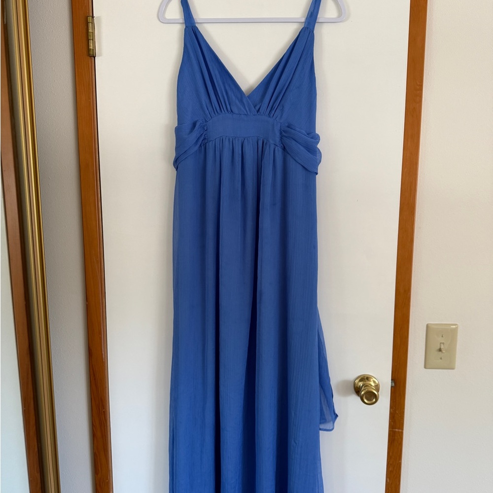 Pietro Brunelli Vibrant Blue Maxi Dress